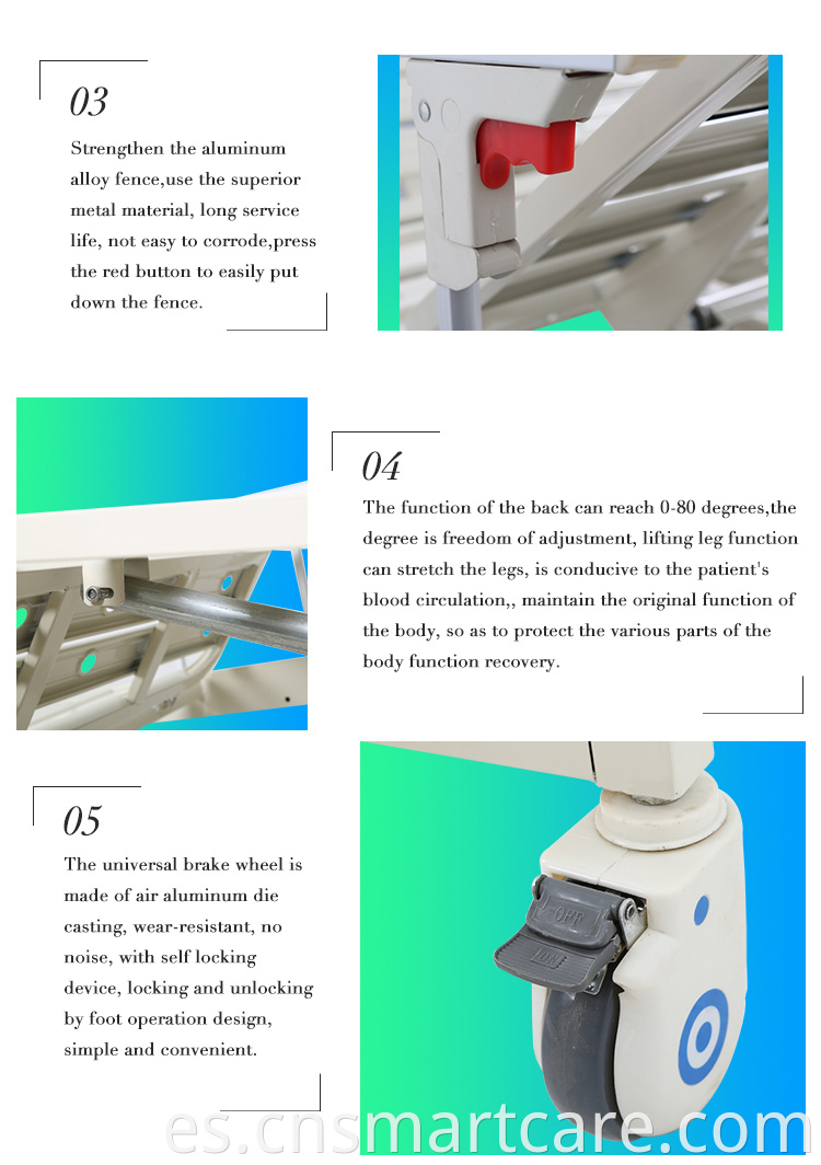 Comprar Multi Function Medical Andiply Care 2 Manual de manivela Cama de hospital